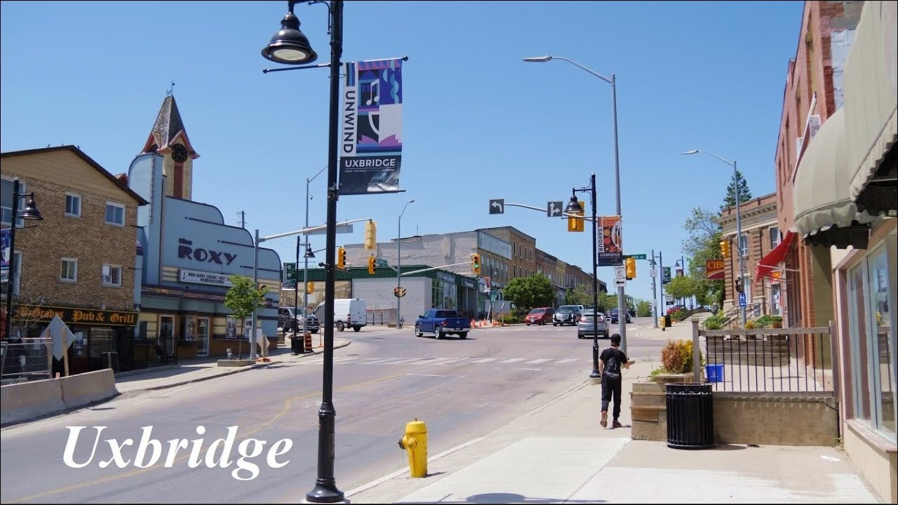 UXBRIDGE Ontario Canada Travel - Small Canadian town in South Central Ontario 4k video