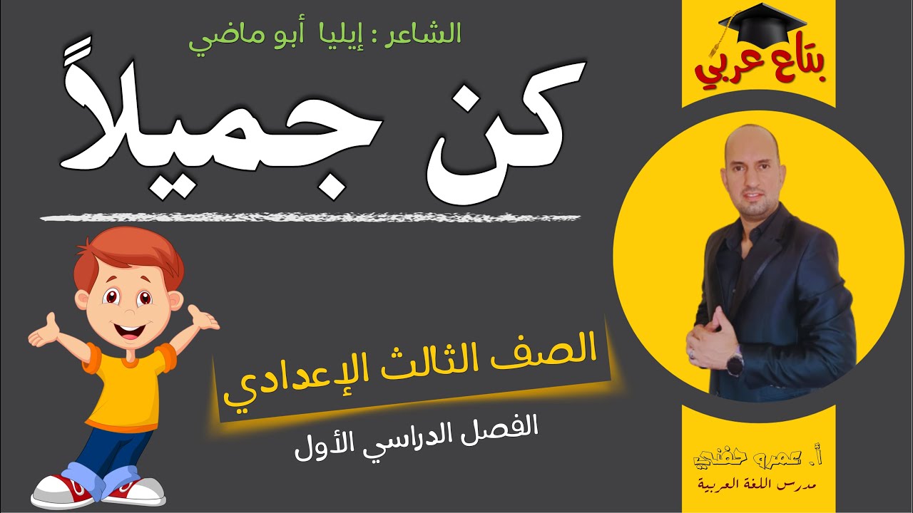نص كن جميلا للصف الثالث الاعدادي 2023