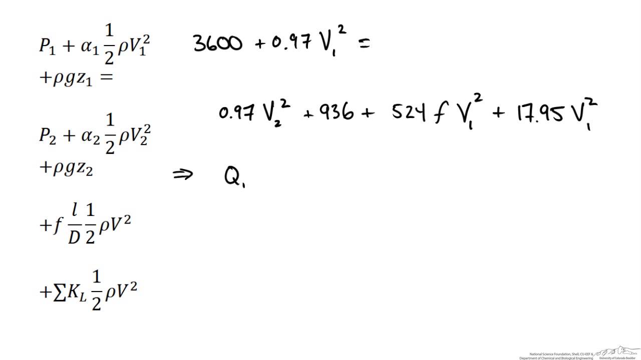 Pressure Drop in Pipe with Losses (Determine Q)