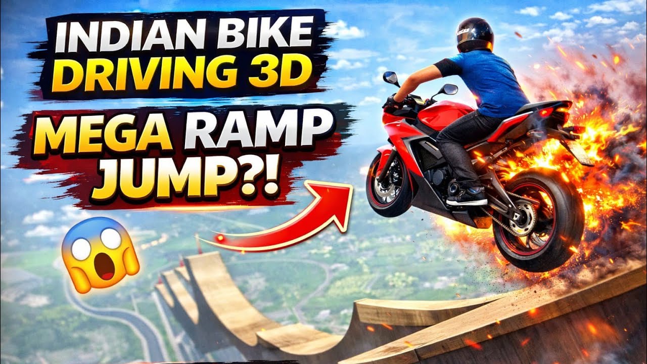I COMPLETED MEGA RAMP ON INDIAN BIKE DRIVING 3D! by MKK GAMES... #indianbikedriving3d 