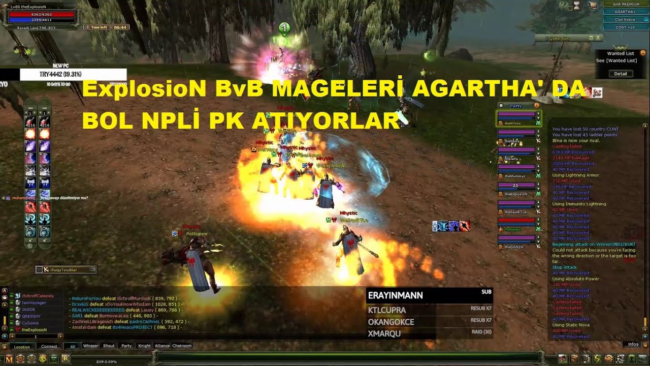 ExplosioN | BvB Mageleri Agartha' da Mage Pk Atıyorlar | Keyifli Ve Bol Np' li | Knight Online