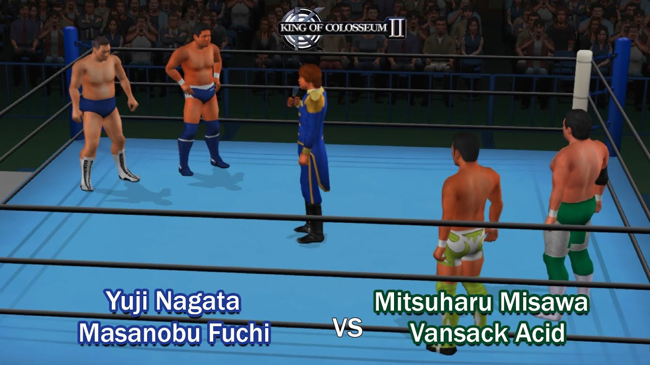 King of Colosseum II | Yuji Nagata/Masanobu Fuchi vs Mitsuharu Misawa/Vansack Acid [Blue vs Green]