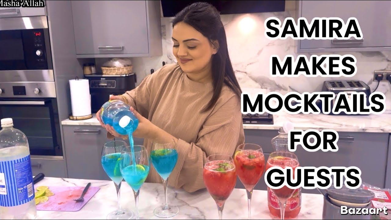 SAMIRA MAKES MOCKTAILS FOR GUESTS ♥️