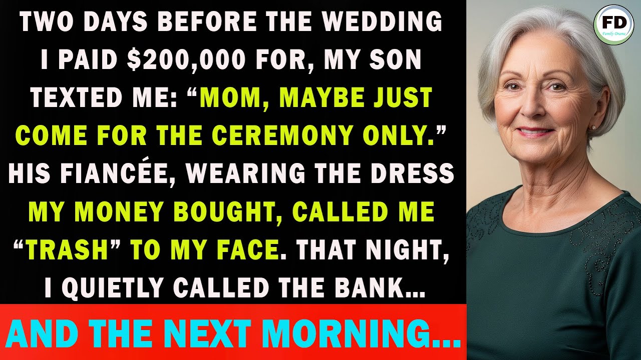 At My Son’s Wedding, He Told Me “Maybe Leave After The Ceremony”… I Smiled And Took Action…