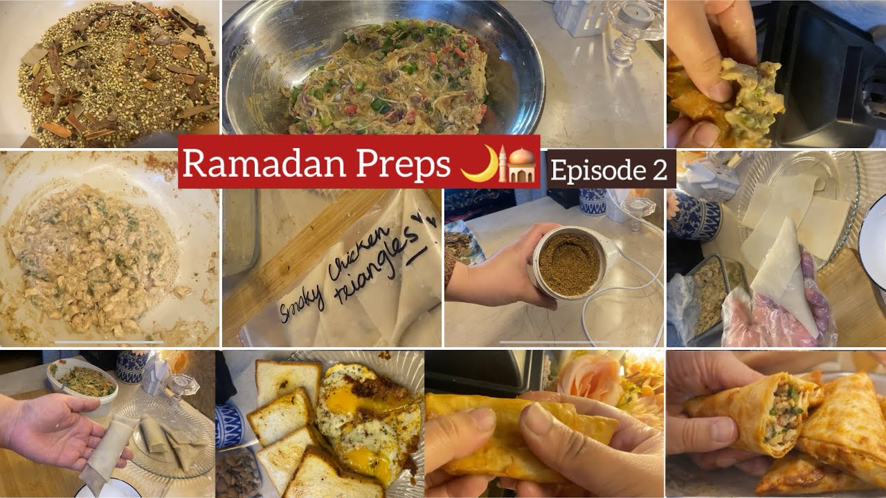 Ramadan Kitchen Prep Ep 2🌙🕌| Crispy Chicken Cigars, Smoky Triangles & Sehri Egg Hack