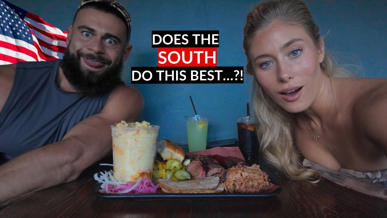 British Couple First Time Trying REAL Southern Food in South Carolina!