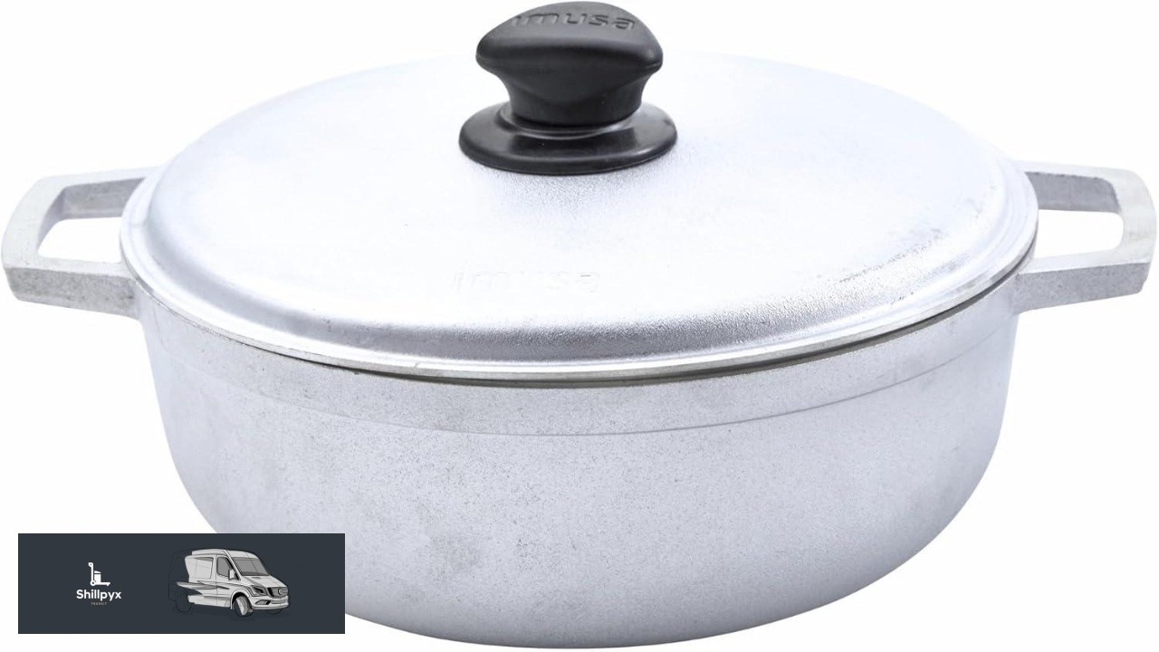 IMUSA Traditional Caldero made in Colombia with Lid 4.8 Quart Silver