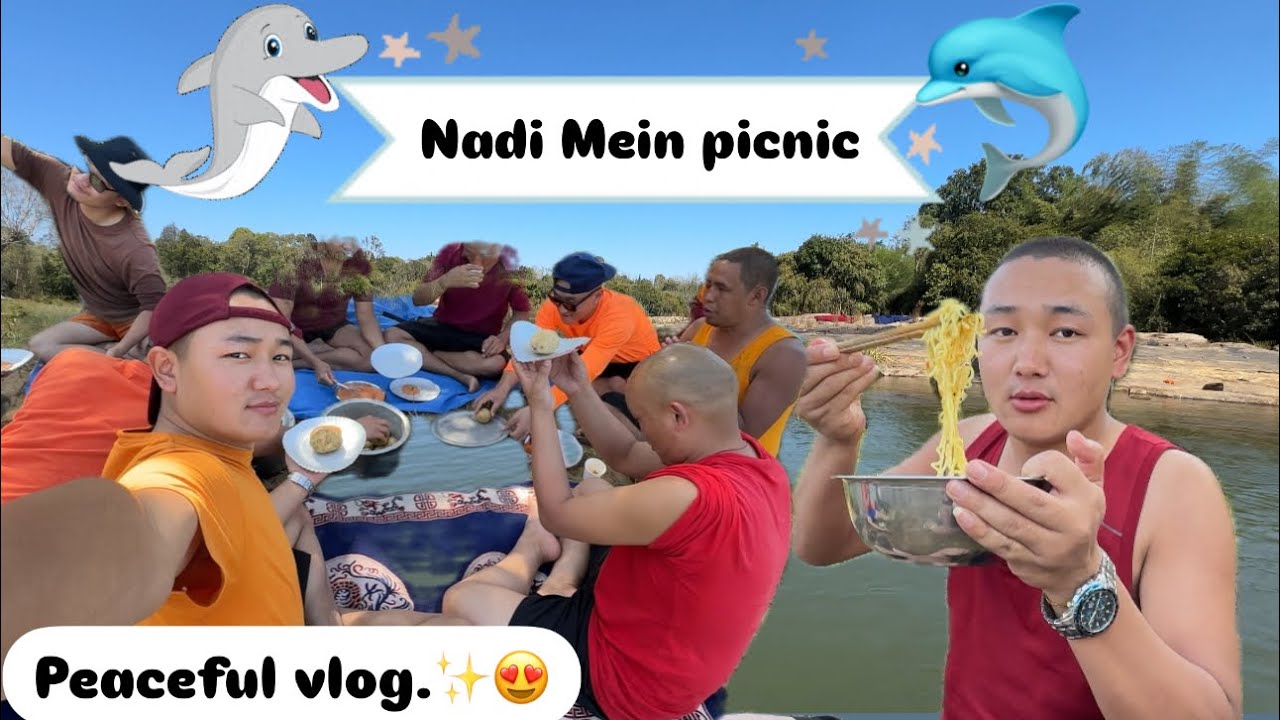 Picnic with friends￼.😍 #picnic #River Qp official