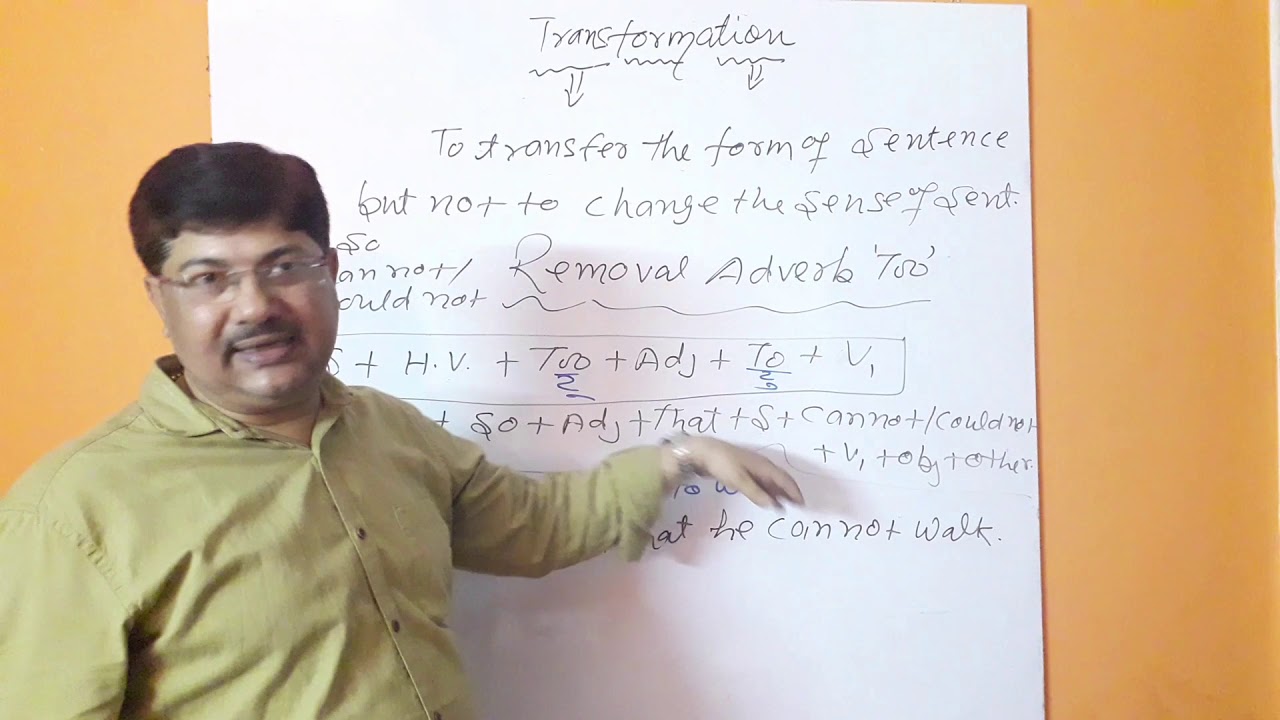 Removal Adverb Too in Transformation | English Grammar |