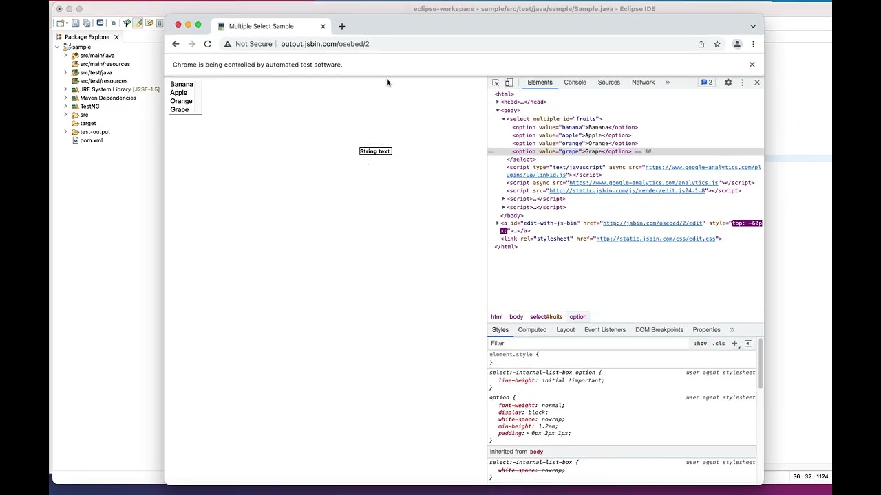 Dropdown in Selenium|handling drop using select class| -Part 8 (In English)