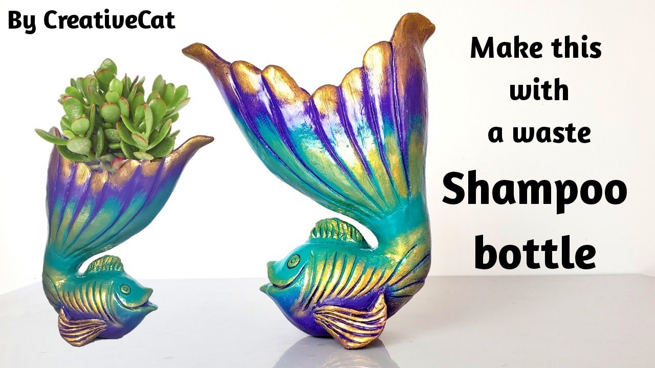 Fish Sculpture/Vase/Home decor/art and craft/Best out of waste/CreativeCat