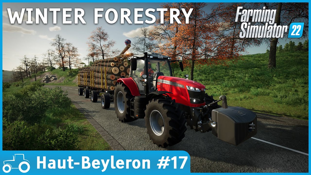 Haut Beyleron #17 FS22 Timelapse Winter Forestry, Mulching Fields, Disc Harrowing & Removing Stones