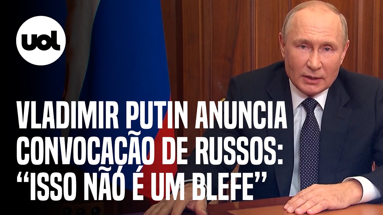 Putin faz ameaça nuclear e anuncia ‘mobilização parcial’ de russos em idade de combate
