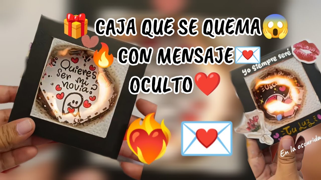 CAJITA SORPRESA 😱 CON 💌MENSAJE OCULTO | cajita que se quema❤️‍🔥 y lleva un mensaje de amor❤️