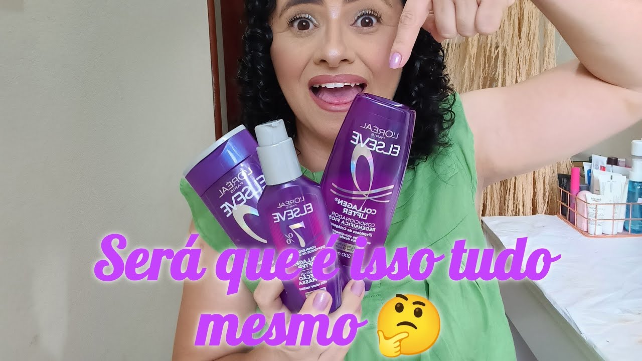 Testando a nova linha da Elseve L'Oréal Paris 💜 Collagen Lifter 🧐