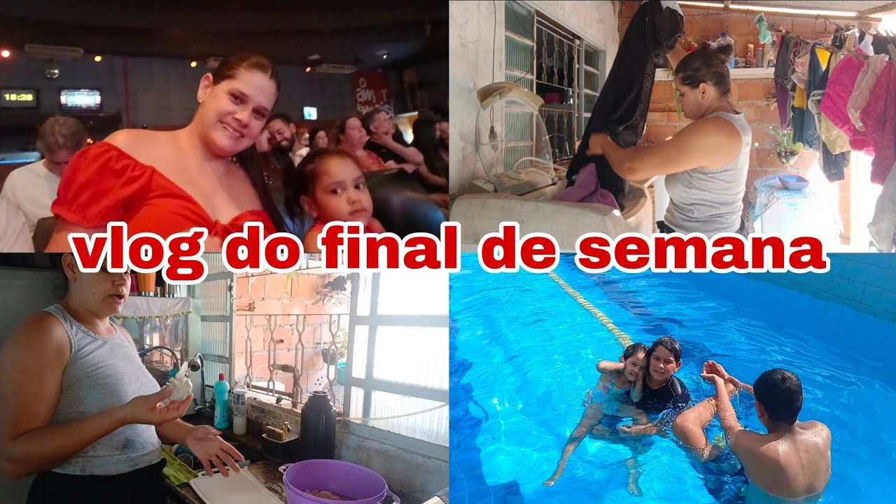 Vlog do final de semana,rotina almoço clube igreja 