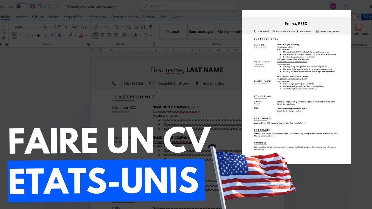 Comment faire un CV pour les Etats-Unis ? (USA)