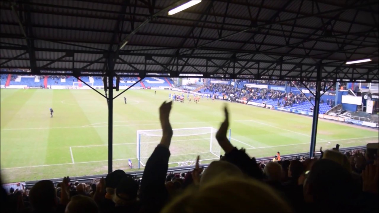 Bradford City fans at Oldham.