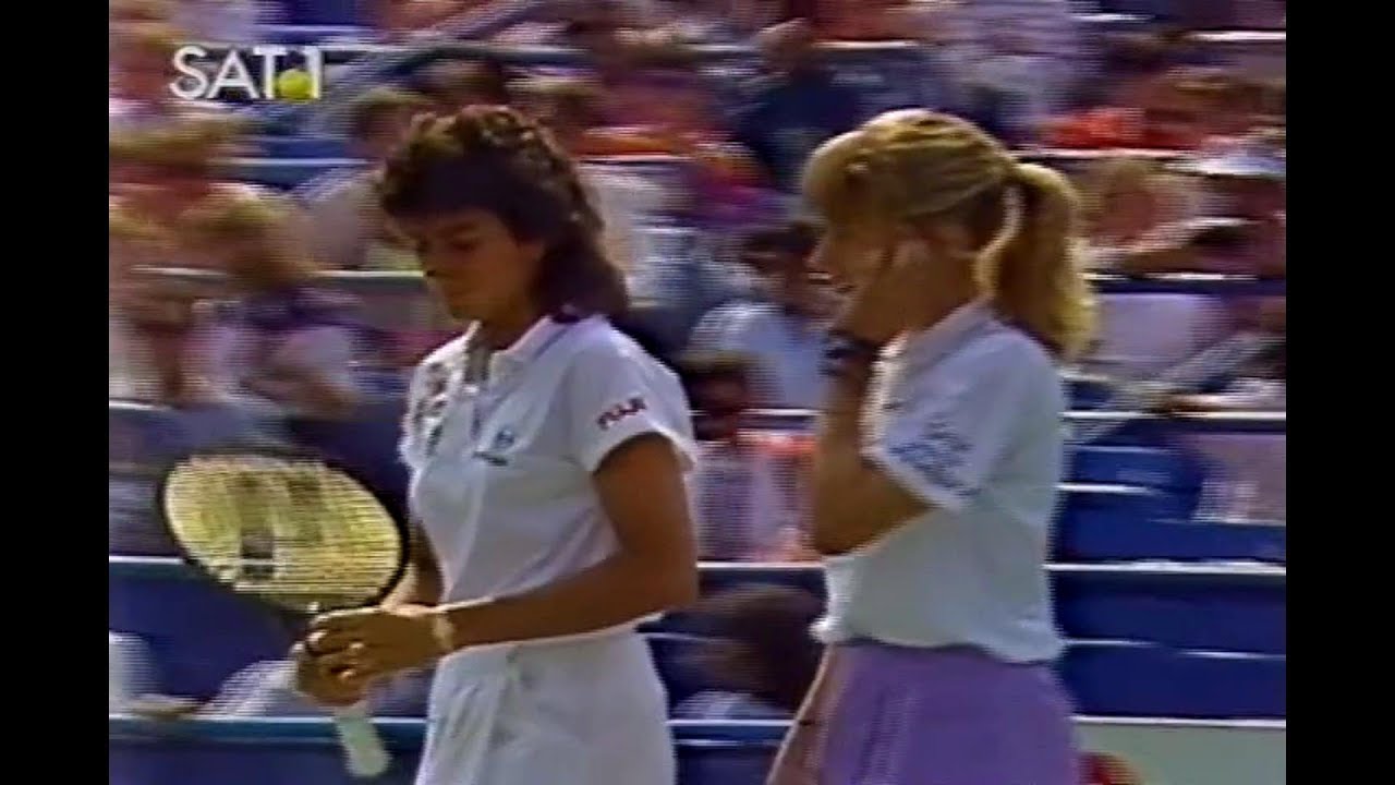 Steffi Graf/Gabriela Sabatini vs. Martina Navratilova/Hana Mandlikova US Open 1989 SF 💖💙🎾