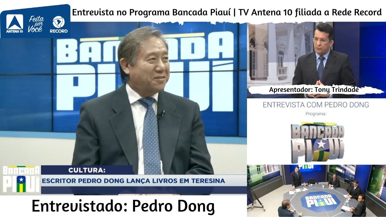 Pedro Dong foi Entrevistado no Programa Bancada Piauí | TV Antena 10 filiada a Rede Record