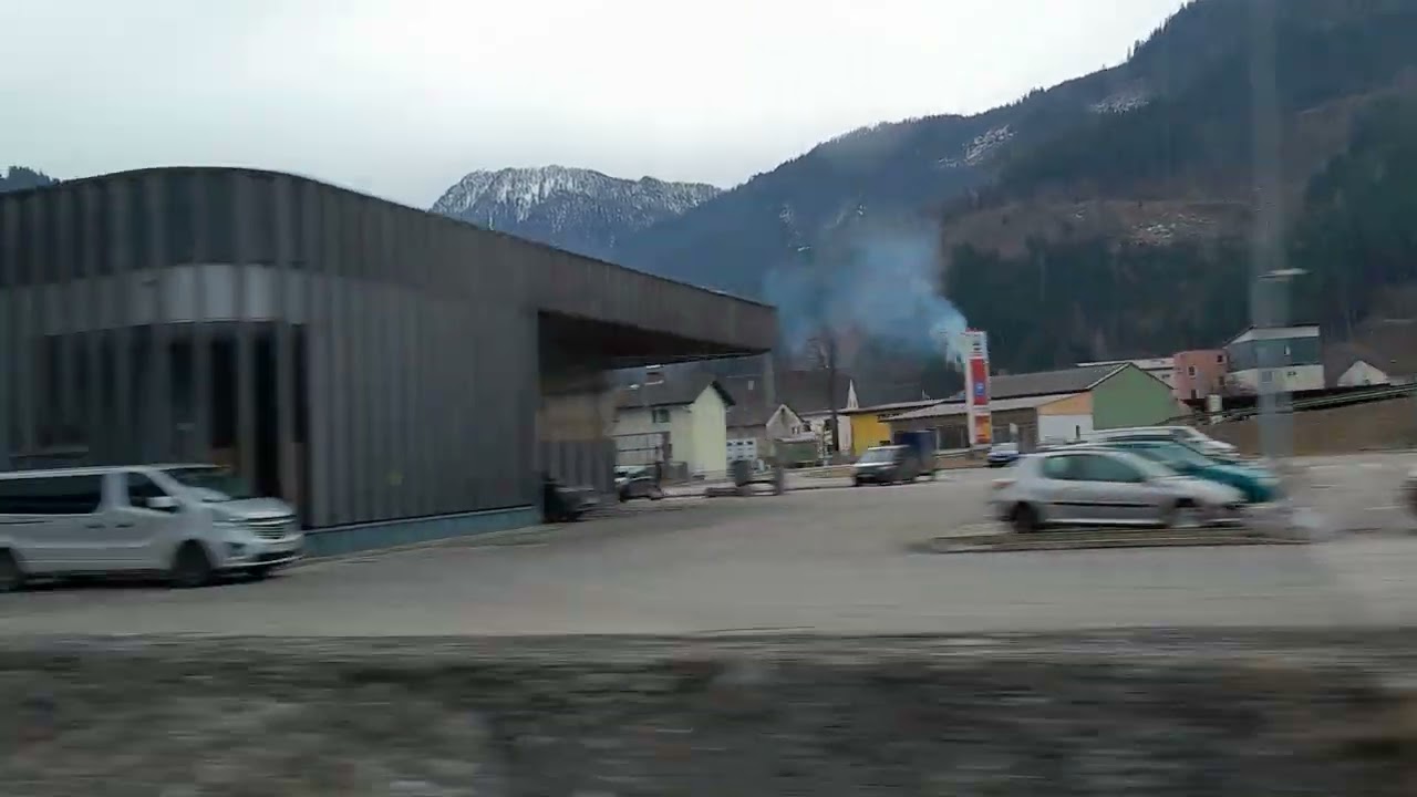 Trieben, Bahnhof, Baustelle, Zugfahrt, Obersteiermark, Austria 