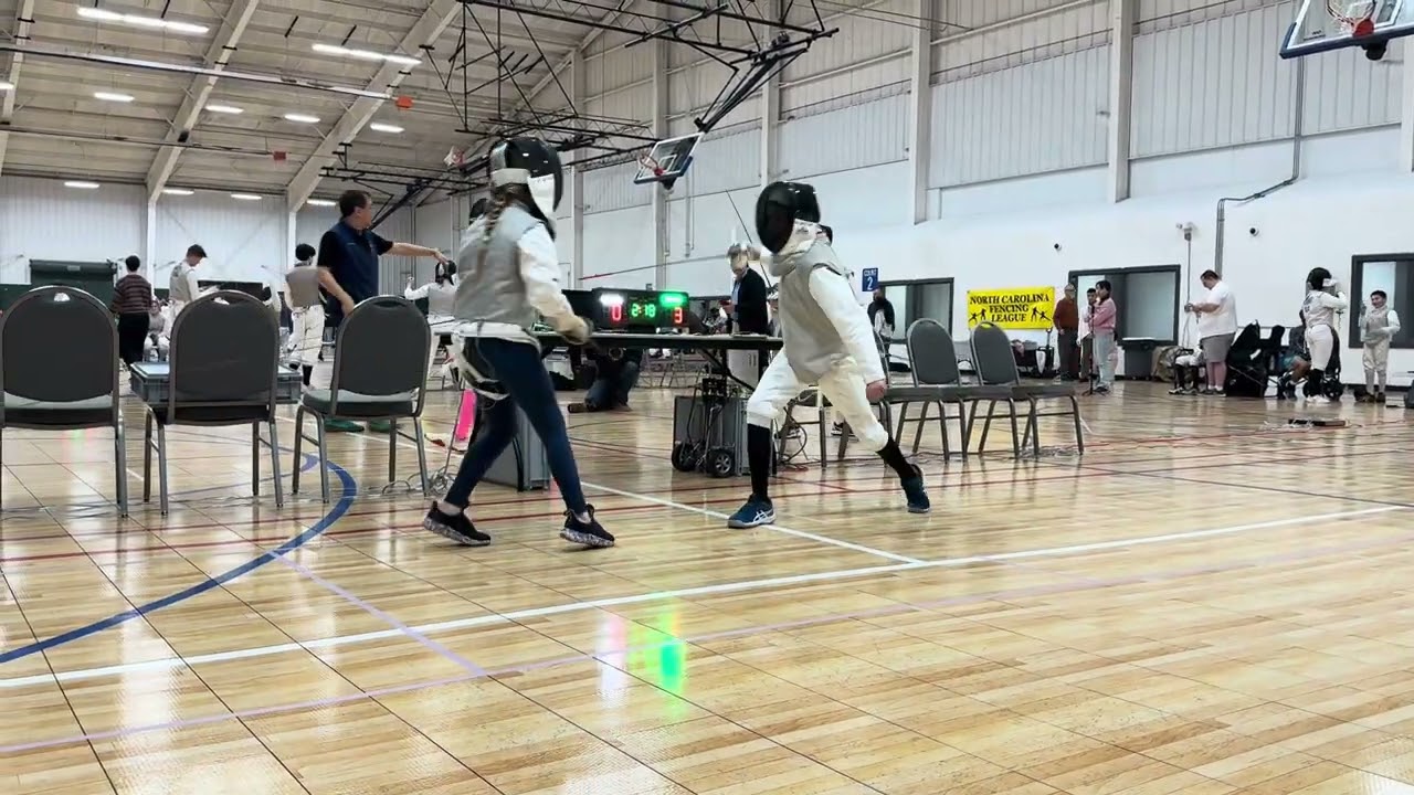 First fencing match of the tournament 