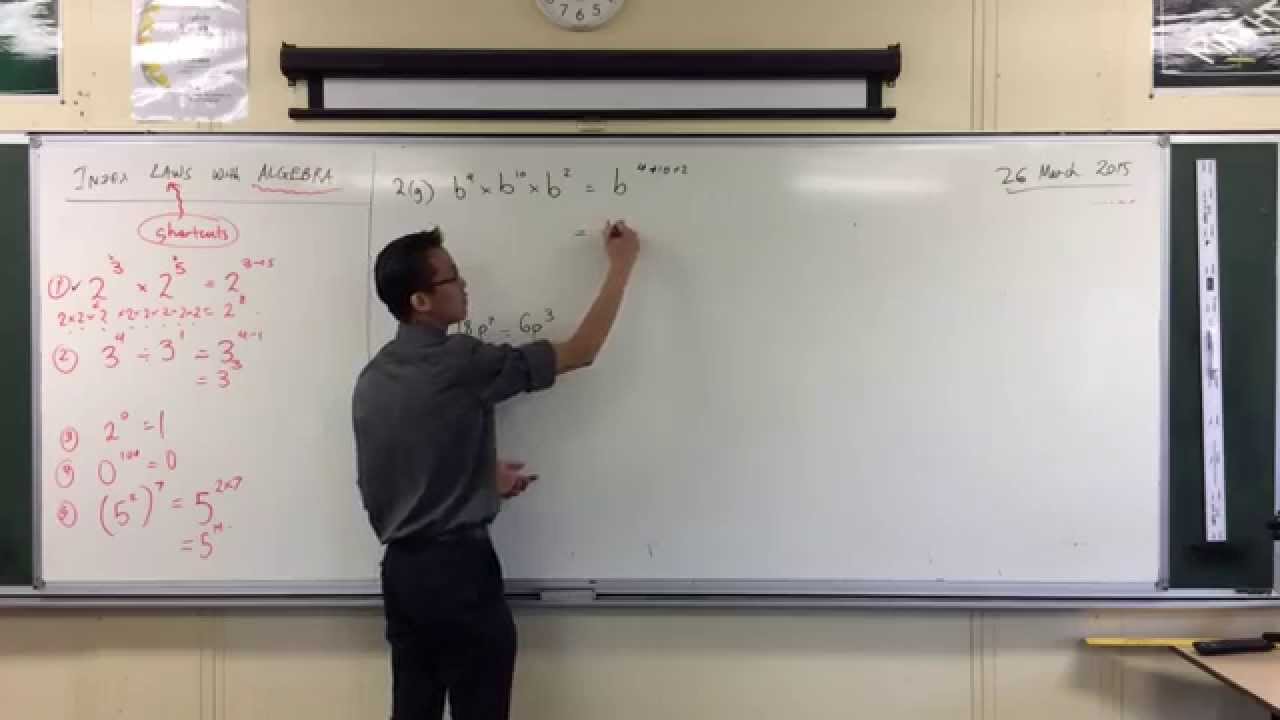 Index Laws w/ Algebra