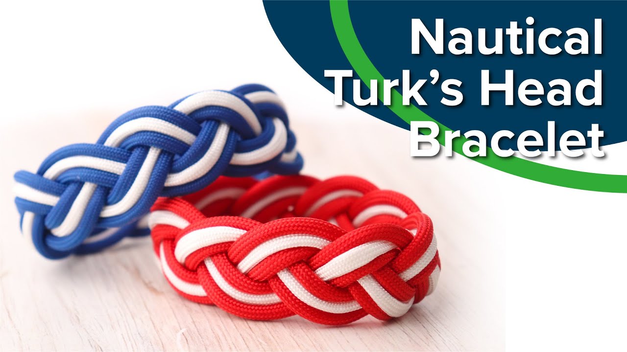 Turk's Head Bracelet in Two Colors—Nautical Style
