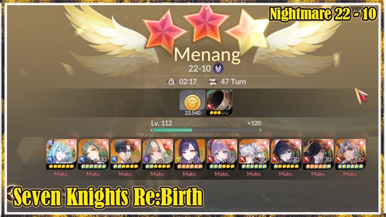 22 - 10 Nightmare Adventure - Full Star | Seven Knights ReBirth