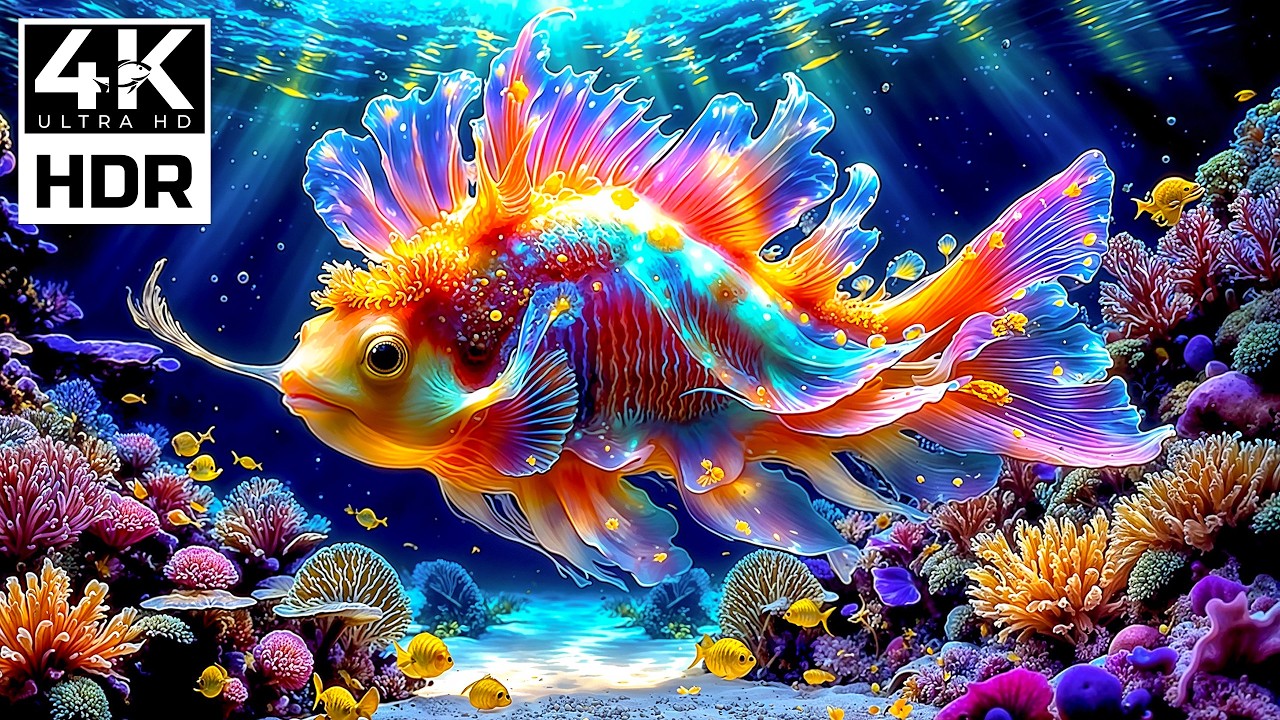 RADIANT DEEP OCEAN – 4K HDR ULTRA HD – Vibrant Marine Wonders & Tranquil Ocean Depths