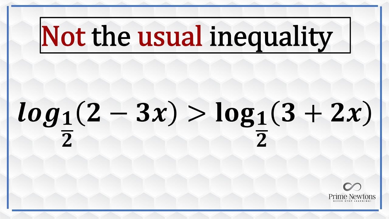 Logarithmic Inequality (fractional base)