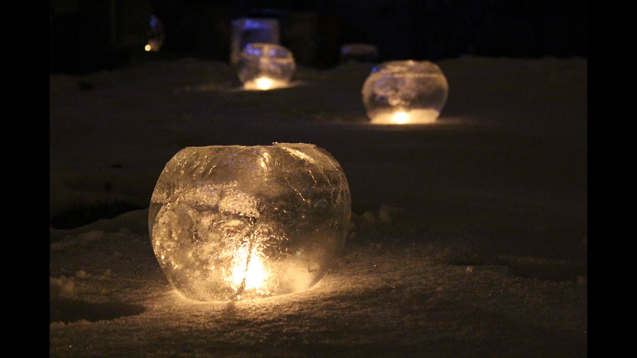 Ice Globes and Ice Luminaries, fun with ice