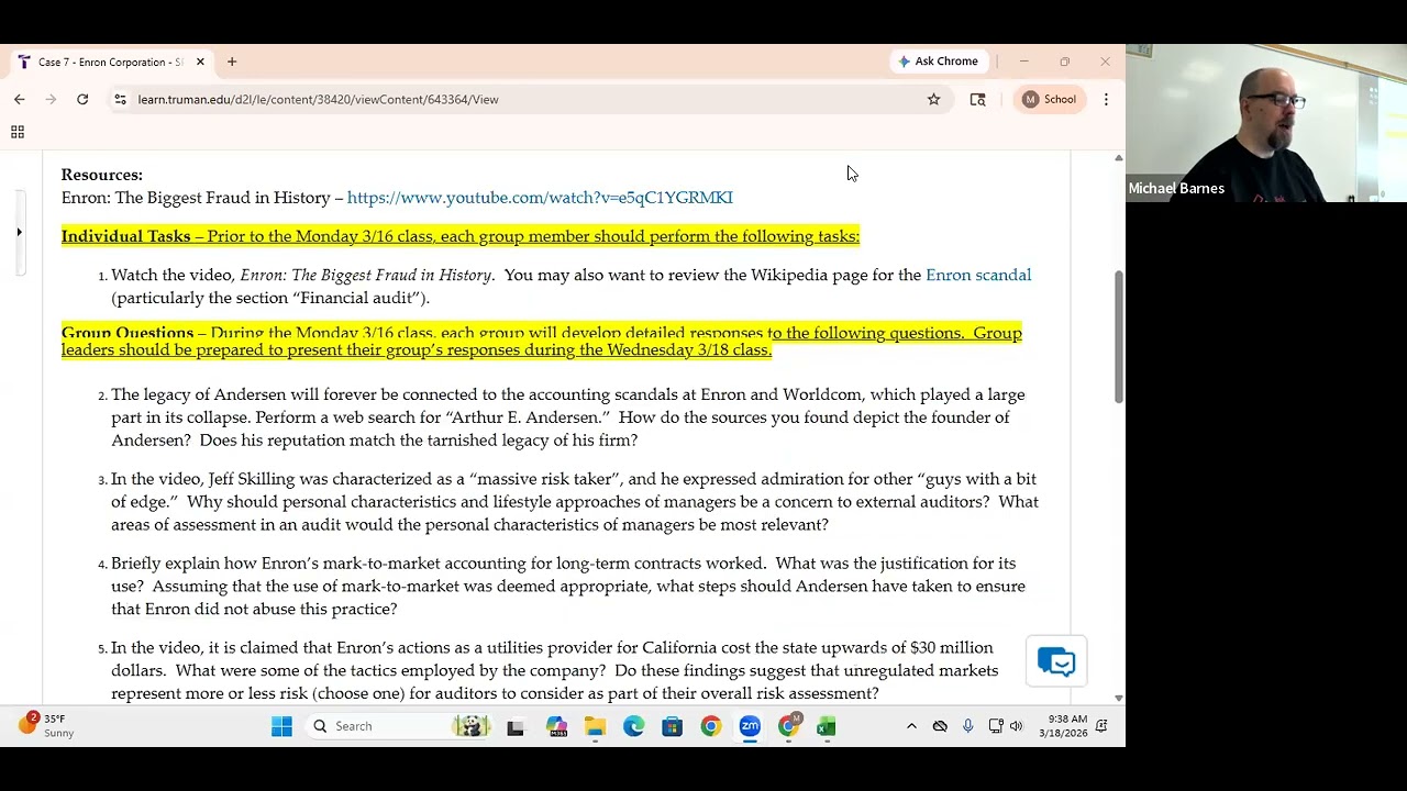 ACCT 615 (Spring 2026) - Enron Corporation