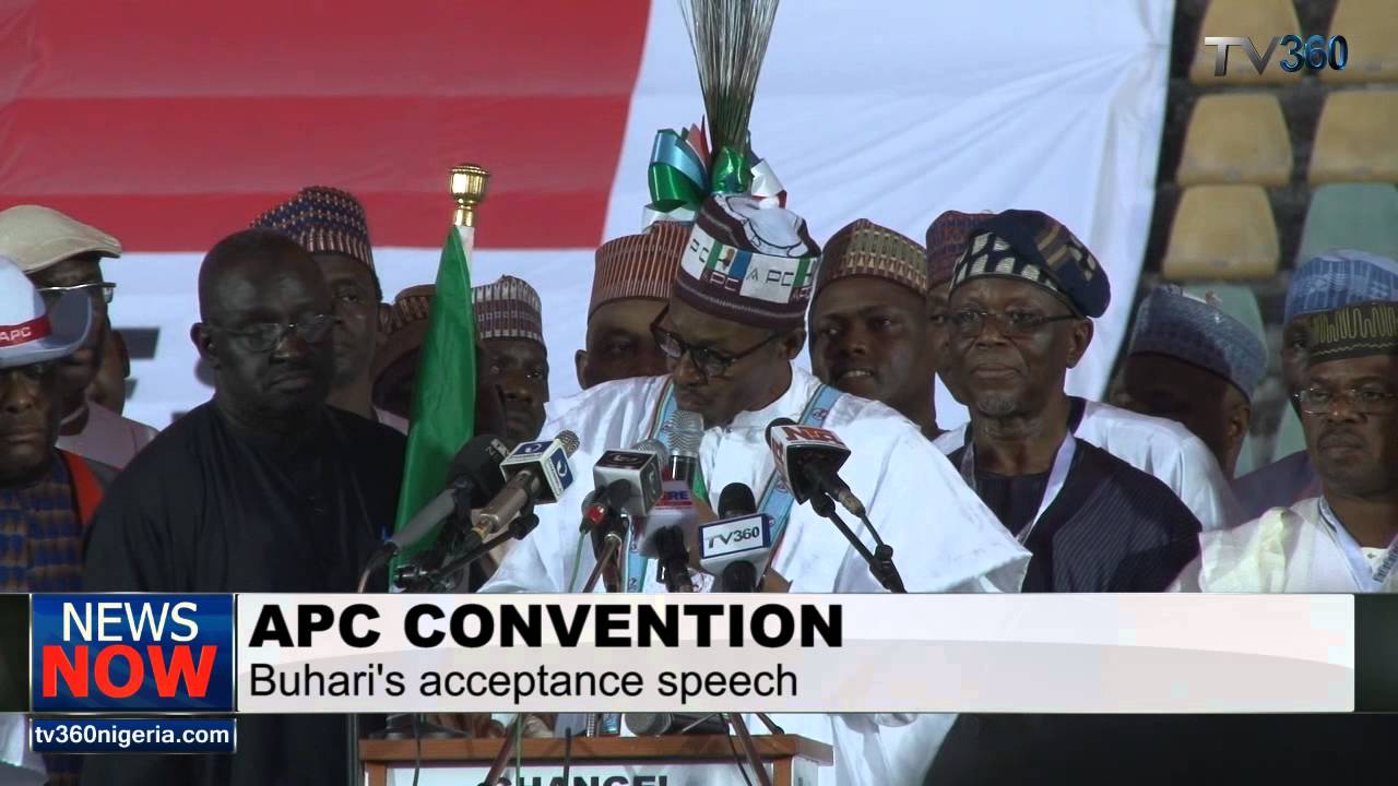 Buhari's acceptance speech at the APC National Convention