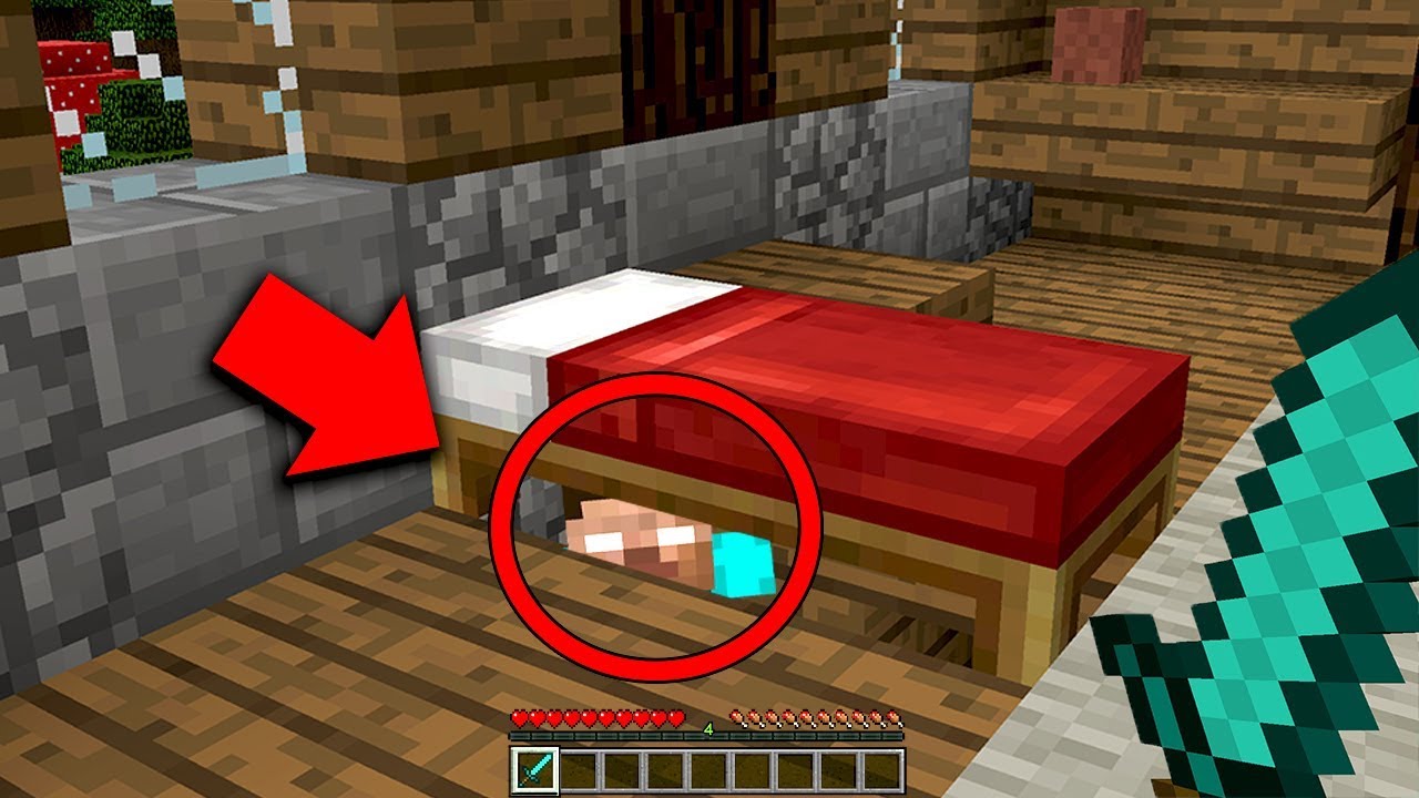 Херобрин живет на моей базе Minecraft...