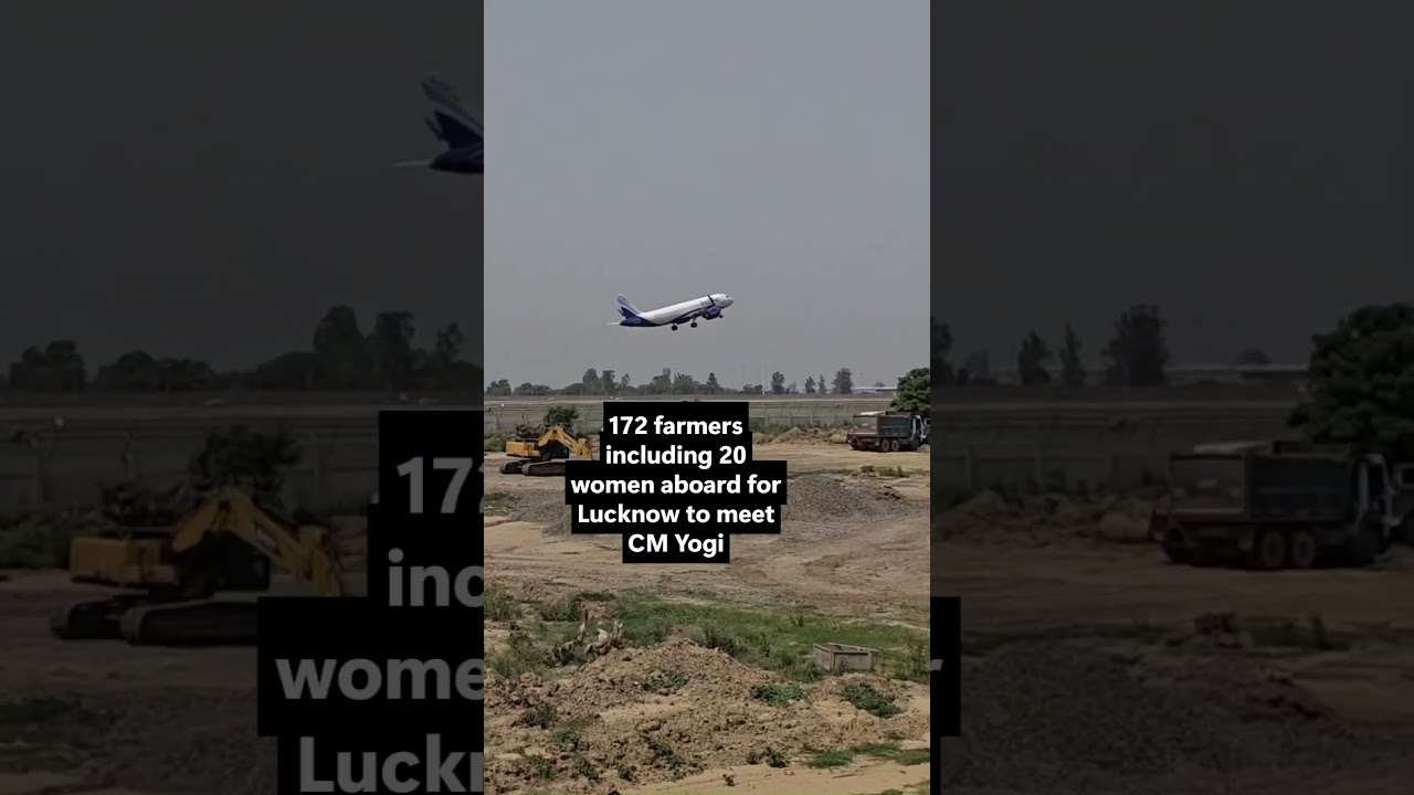 Local Farmers Board First Flight from Noida International Jewar Airport