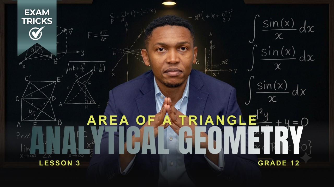 Analytical Geometry_Lesson 3| Calculating the angle area of a triangle | Mlungisi Nkosi