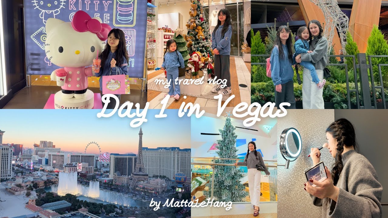Chuyến Đi Bất Thình Lình ♥ Ngày Đầu Ở Las Vegas ♥ TRAVEL WITH KIDS mattalehang
