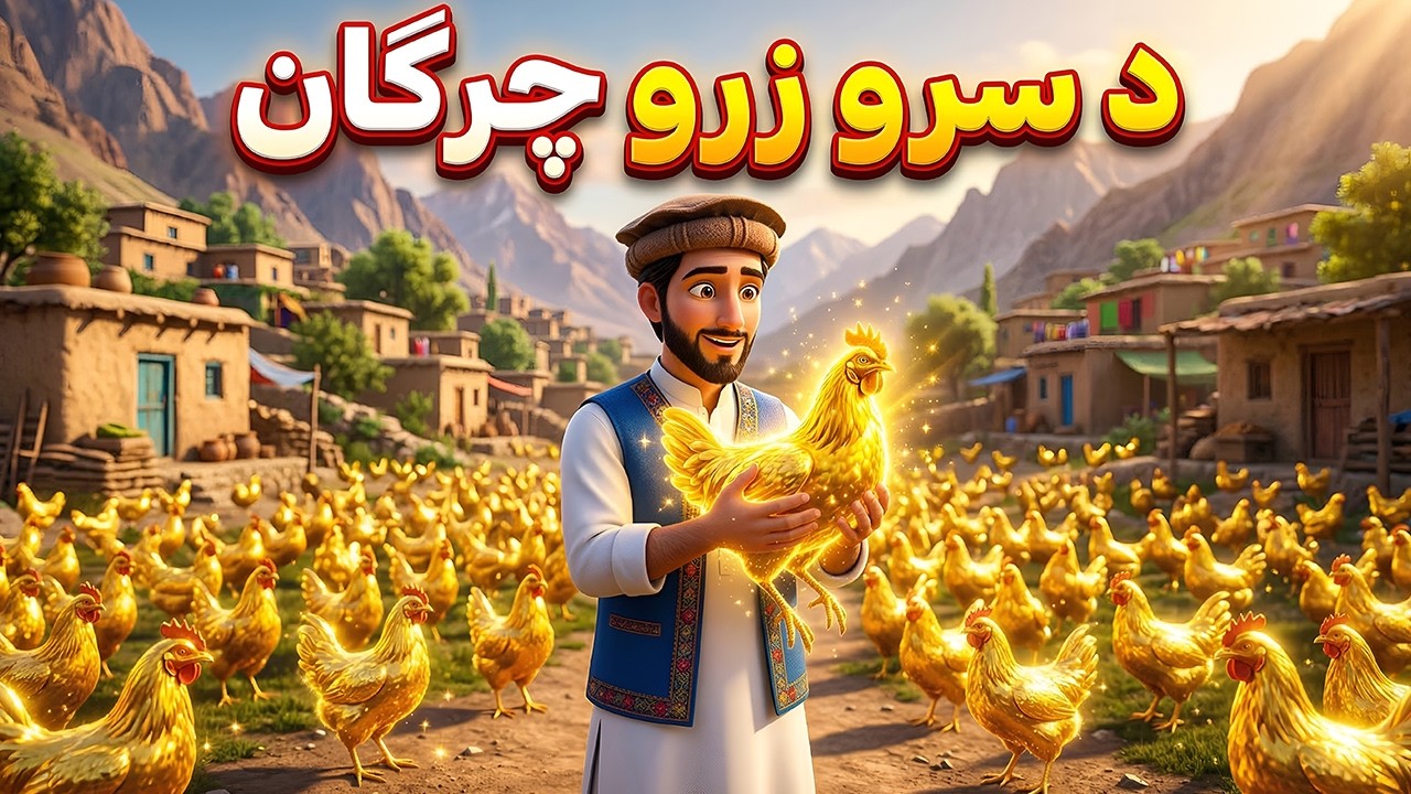 A Golden Hen | دسرو زو چرگان | Pashto Cartoon Story