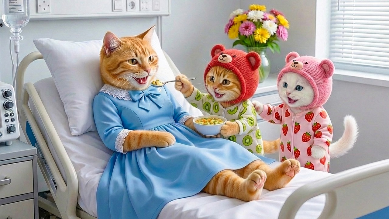 🐱❤️Two Kittens Help Take Care Of Their Sick Mama Cat Until She Recovers and Go On a Picnic🏖🐾