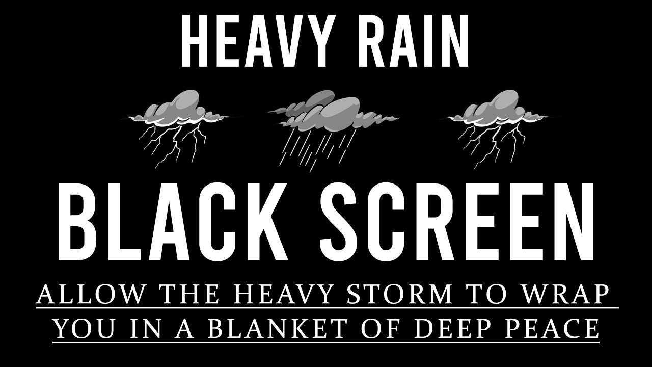 Listen & Sleep Immediately with Instantly Rain and Thunder Sounds | BLACK SCREEN For STRESS Relief