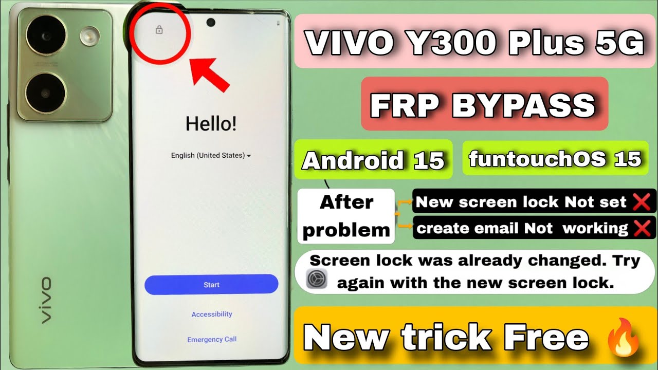 Android 15 | Vivo Y300 plus 5G FRP bypass || Vivo Y300 plus 5G google account bypass | new security 