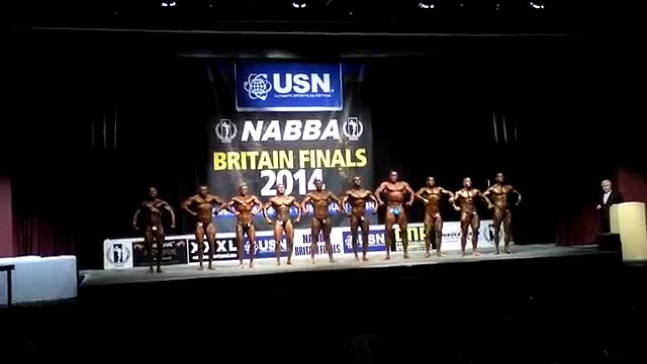 NABBA Britain Finals 2014 Novice Class Pre Judging Compulsory Posing