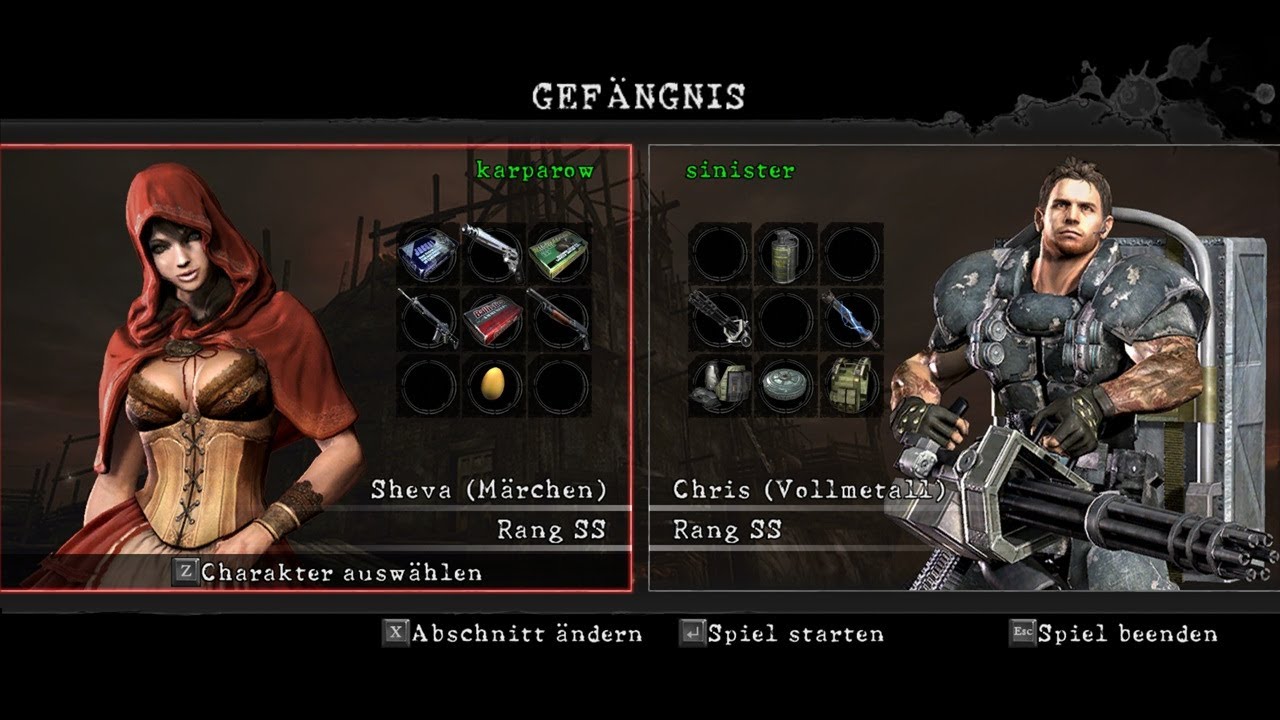 Resident Evil 5 Gold Edition [PC] - Mercenaries United - Prison DUO // (Sheva/Chris) [1156k]
