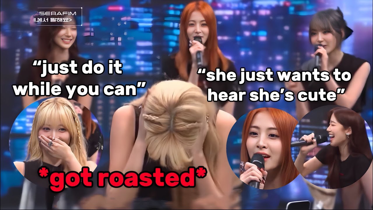 LE SSERAFIM unnies grabbing this chance to finally roast EUNCHAE (they got their revenge)