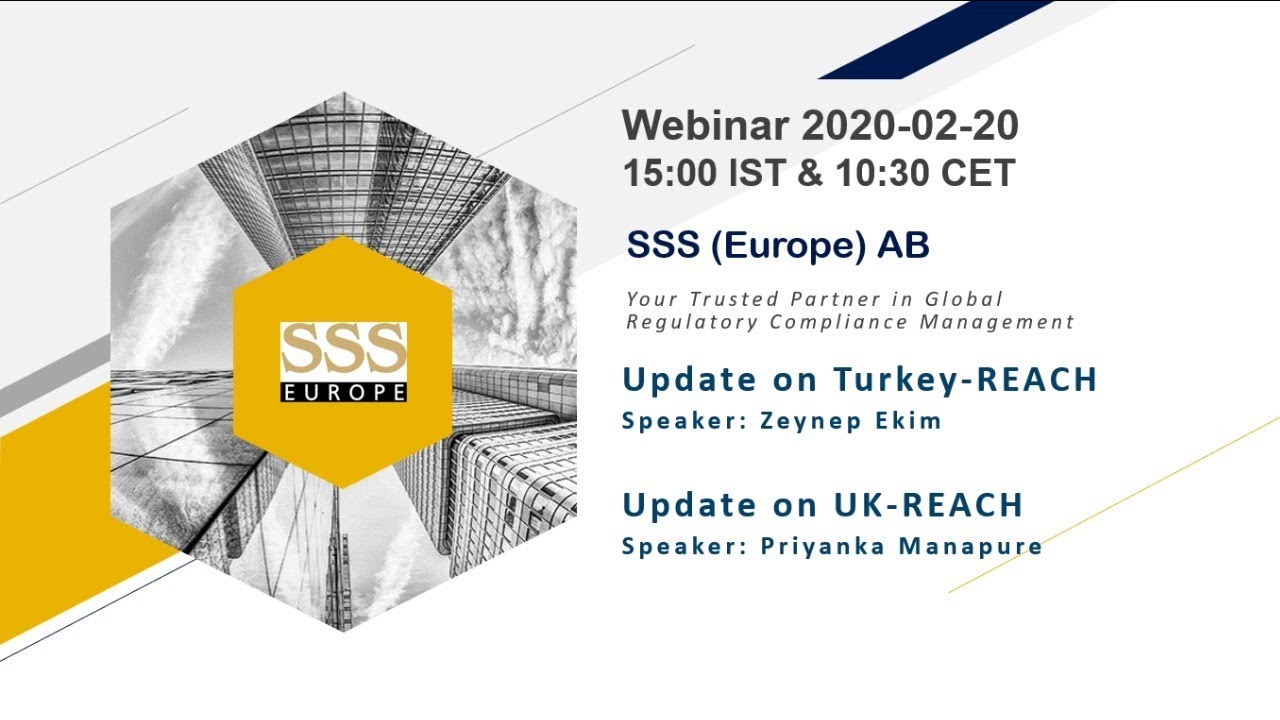 Turkey REACH and UK REACH &ndash; The Way Forward!
