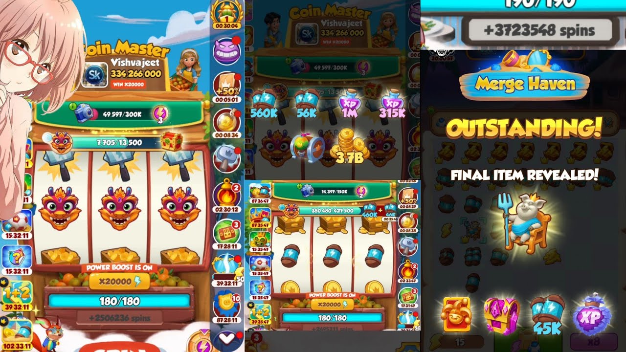 20 K auto in coin master | coin master new event gameplay | coin master merge haven #coinmaster