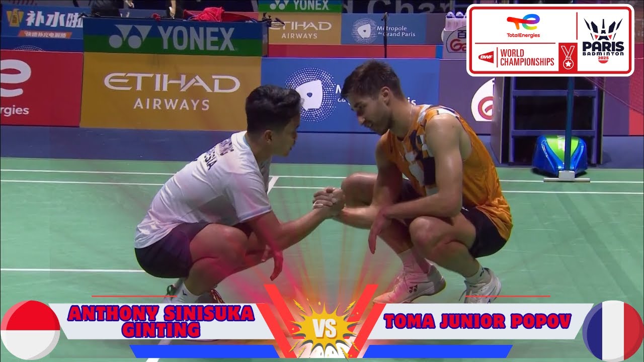 Toma Junior Popov vs Anthony Sinisuka Ginting - BWF World Championships 2025 Round of 64 Highlights