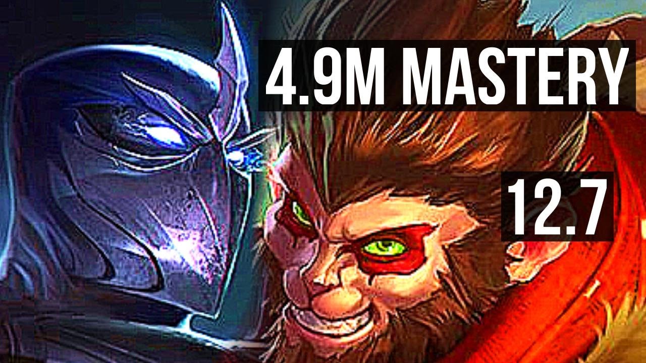 SHEN vs WUKONG (TOP) | 4.9M mastery, 2600+ games, 7 solo kills, 9/2/9, Dominating | NA Master | 12.7