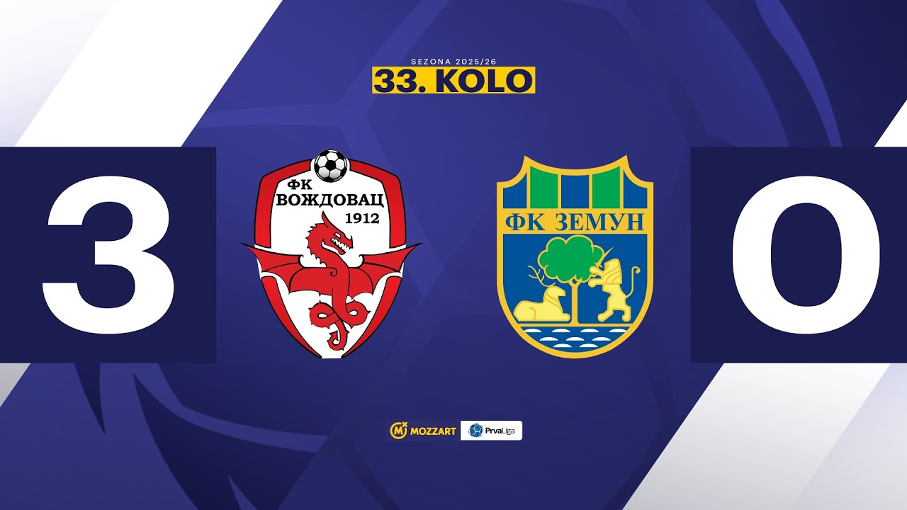 MBPLS 2025/26 - 33.Kolo: VOŽDOVAC &ndash; ZEMUN 3:0 (2:0)